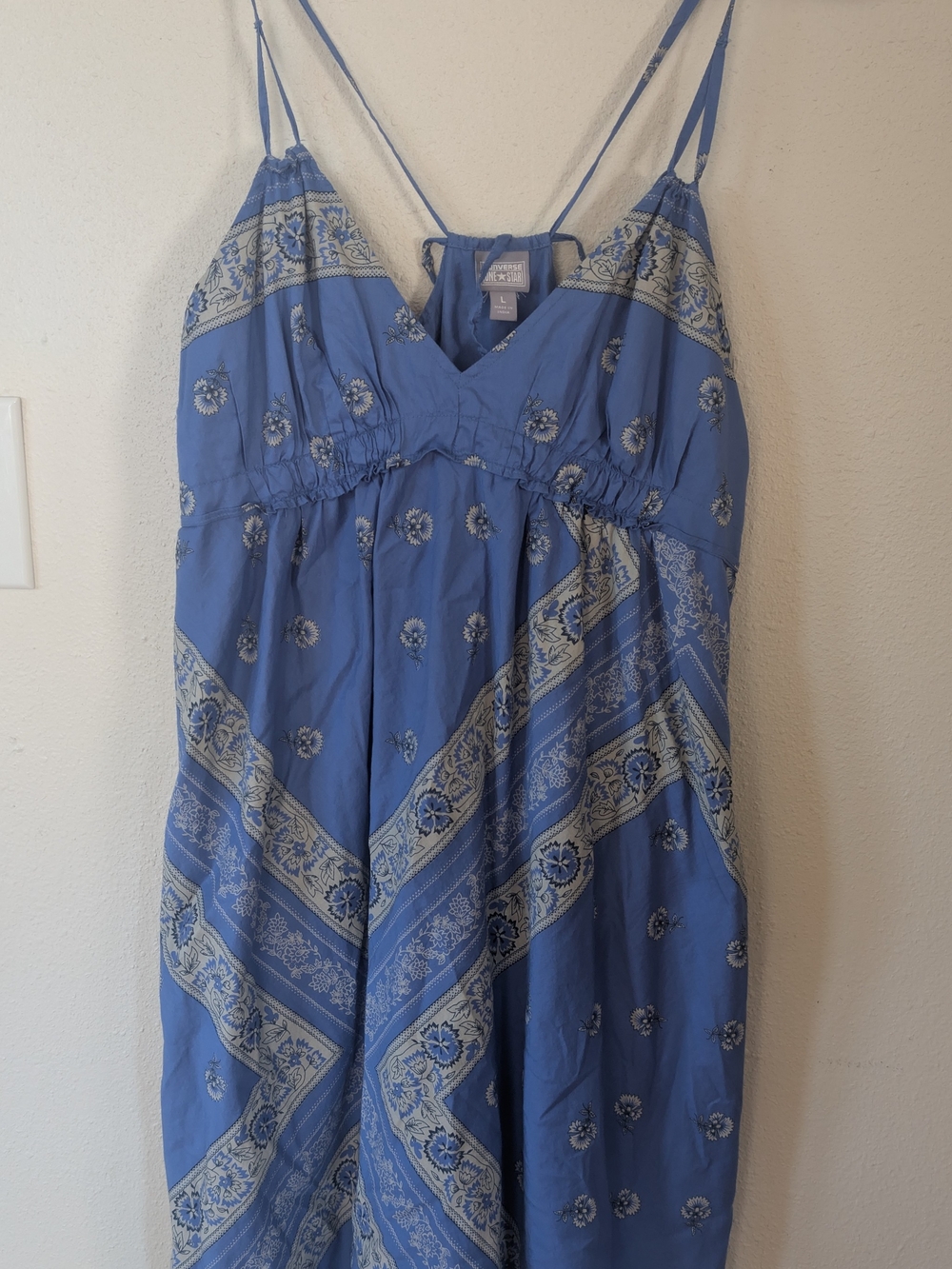 Converse Blue Patterned Mini Dress L